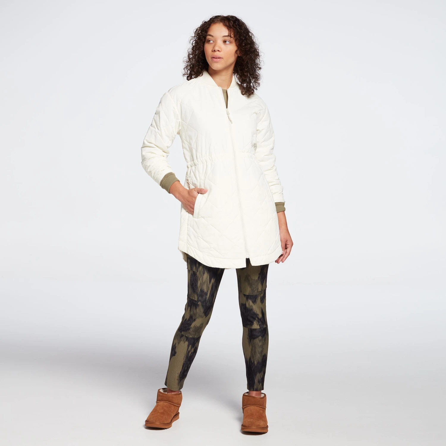 Alpine Design Women's Bright Vista Quilted Parka For Women Light Olive 4 Alpine Design Women's Bright Vista Quilted Parka For Women Light Olive - Image 2