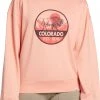 Alpine Design Women's Colorado Fleece Crewneck Sweatshirt For Women Summer Peach -Alpin Design Store unnamed file 219