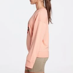 Alpine Design Women's Colorado Fleece Crewneck Sweatshirt For Women Summer Peach -Alpin Design Store unnamed file 222