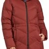 Alpine Design Women's Dream Puff Faux Fur Down Jacket For Women Red Chestnut -Alpin Design Store unnamed file 223