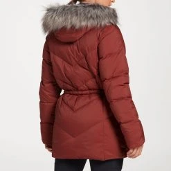 Alpine Design Women's Dream Puff Faux Fur Down Jacket For Women Red Chestnut -Alpin Design Store unnamed file 225