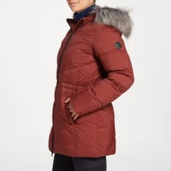 Alpine Design Women's Dream Puff Faux Fur Down Jacket For Women Red Chestnut -Alpin Design Store unnamed file 226