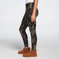 Alpine Design Women's Selina Print High Rise Tights For Women Ikat Light Olive -Alpin Design Store unnamed file 235