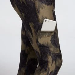 Alpine Design Women's Selina Print High Rise Tights For Women Ikat Light Olive -Alpin Design Store unnamed file 236