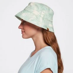 Alpine Design Women's Bucket Hat For Women Mint Palm Print -Alpin Design Store unnamed file 264