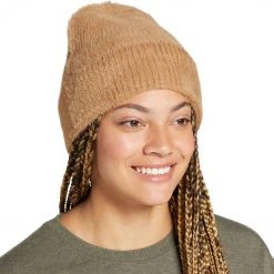 Alpine Design Women's Fuzzy Rib Beanie For Women Light Brown