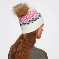 Alpine Design Women's Fair Isle Beanie For Women Cream -Alpin Design Store unnamed file 545