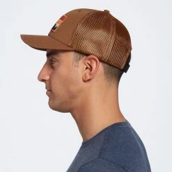 Alpine Design Men's Graphic Logo Trucker Hat For Men Brown -Alpin Design Store unnamed file 651