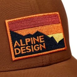 Alpine Design Men's Graphic Logo Trucker Hat For Men Brown -Alpin Design Store unnamed file 652
