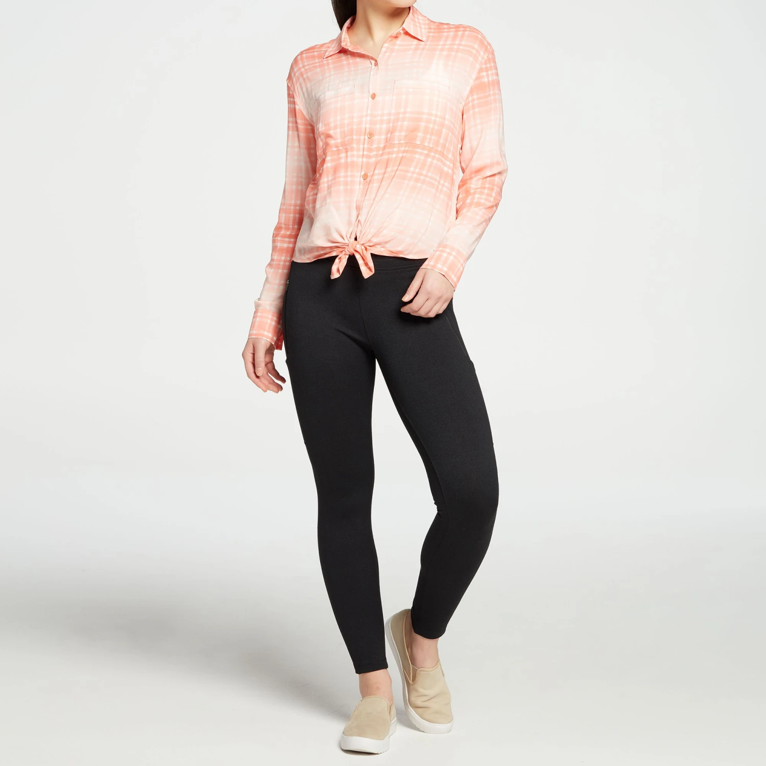 Alpine Design Women's Stargazer Button Down Shirt For Women Ombre Plaid Persimmon 4 Alpine Design Women's Stargazer Button Down Shirt For Women Ombre Plaid Persimmon - Image 2