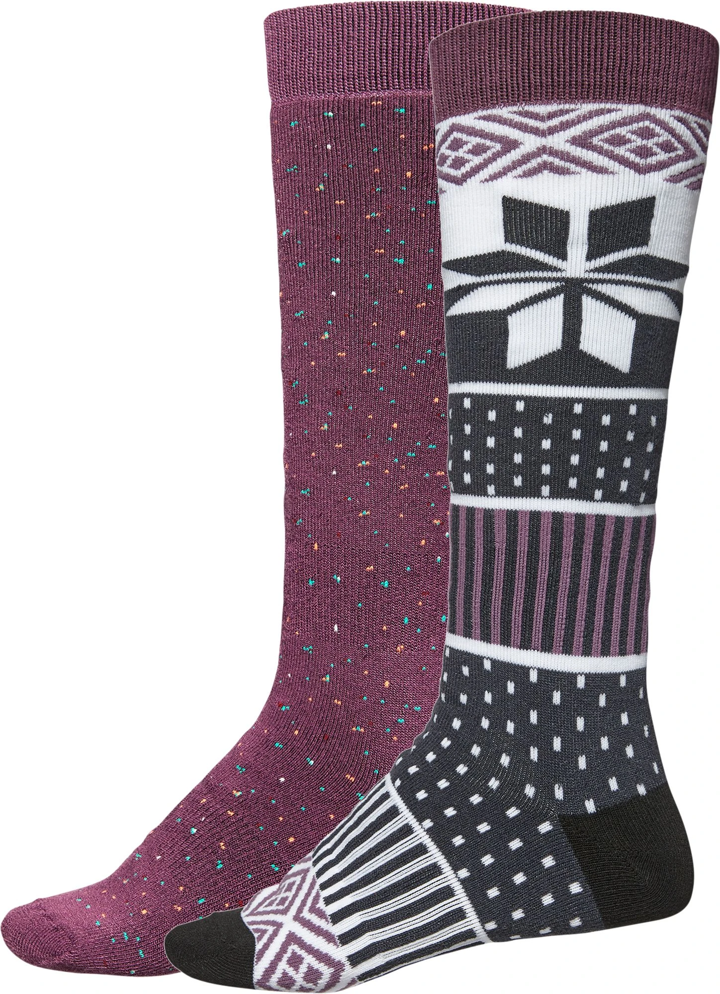 Alpine Design Women's Snow Sport Socks - 2 Pack For Women Berry 3 Alpine Design Women's Snow Sport Socks - 2 Pack For Women Berry