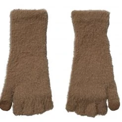 Alpine Design Women's Fuzzy Rib Pop Top Gloves For Women Taupe