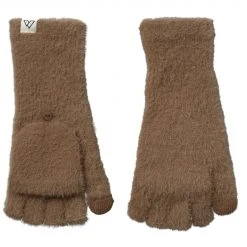 Alpine Design Women's Fuzzy Rib Pop Top Gloves For Women Taupe -Alpin Design Store unnamed file 740