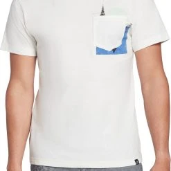 Alpine Design Men's Egret Short Sleeve Pocket Graphic T-Shirt For Men