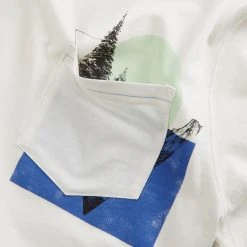 Alpine Design Men's Egret Short Sleeve Pocket Graphic T-Shirt For Men -Alpin Design Store unnamed file 768