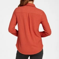 Alpine Design Women's Wanderful Brushed Knit Long Sleeve Shirt For Women Deep Rust -Alpin Design Store unnamed file 835