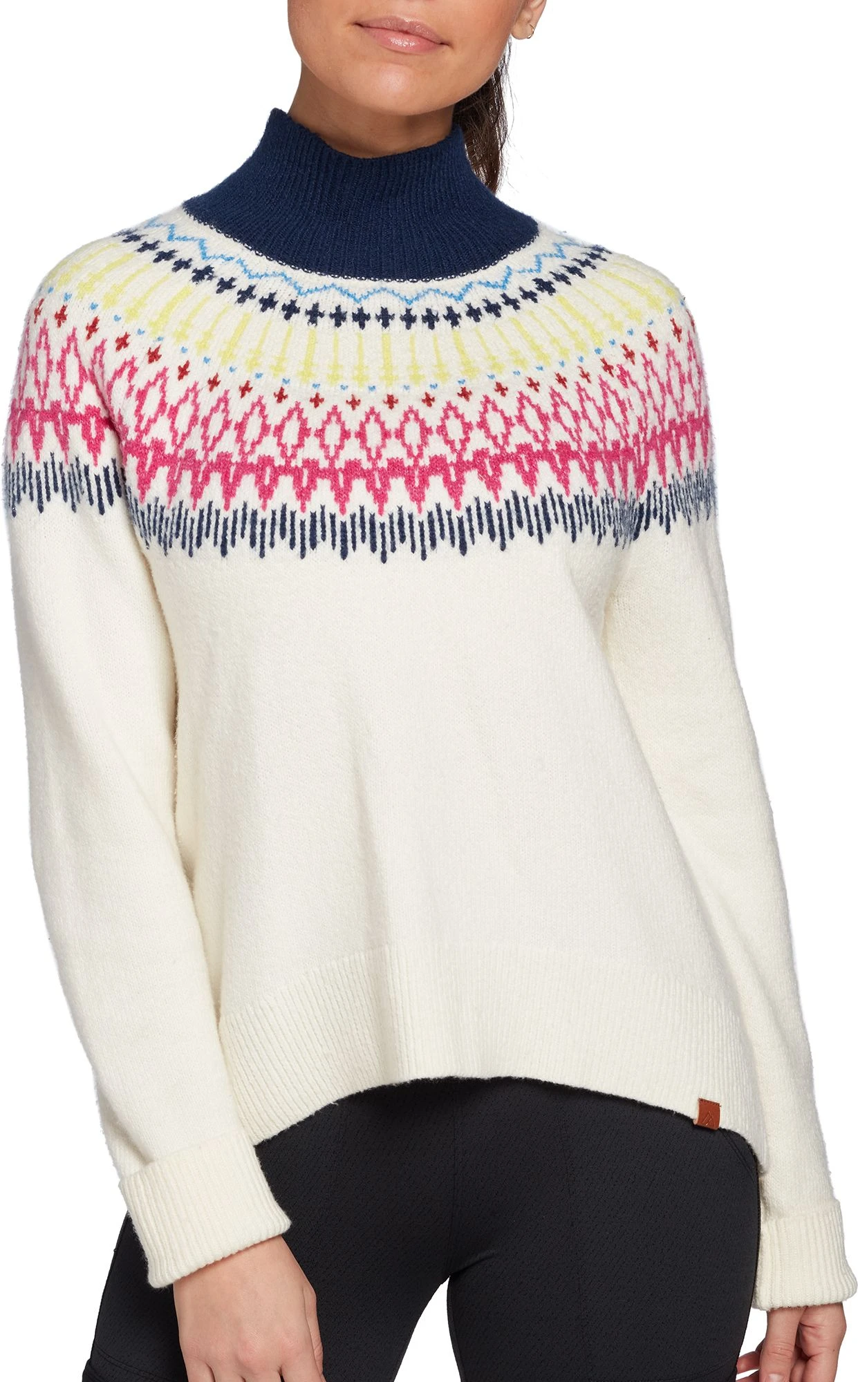 Alpine Design Women's Dawn Calm Fair Isle Mock Neck Sweater For Women Fairisle Conifer/unbleach 2 Alpine Design Women's Dawn Calm Fair Isle Mock Neck Sweater For Women Fairisle Conifer/unbleach